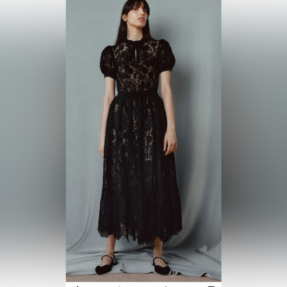 Self-Portrait Elegant Black Lace Maxi Dress Runs Small - Picture 9 of 11